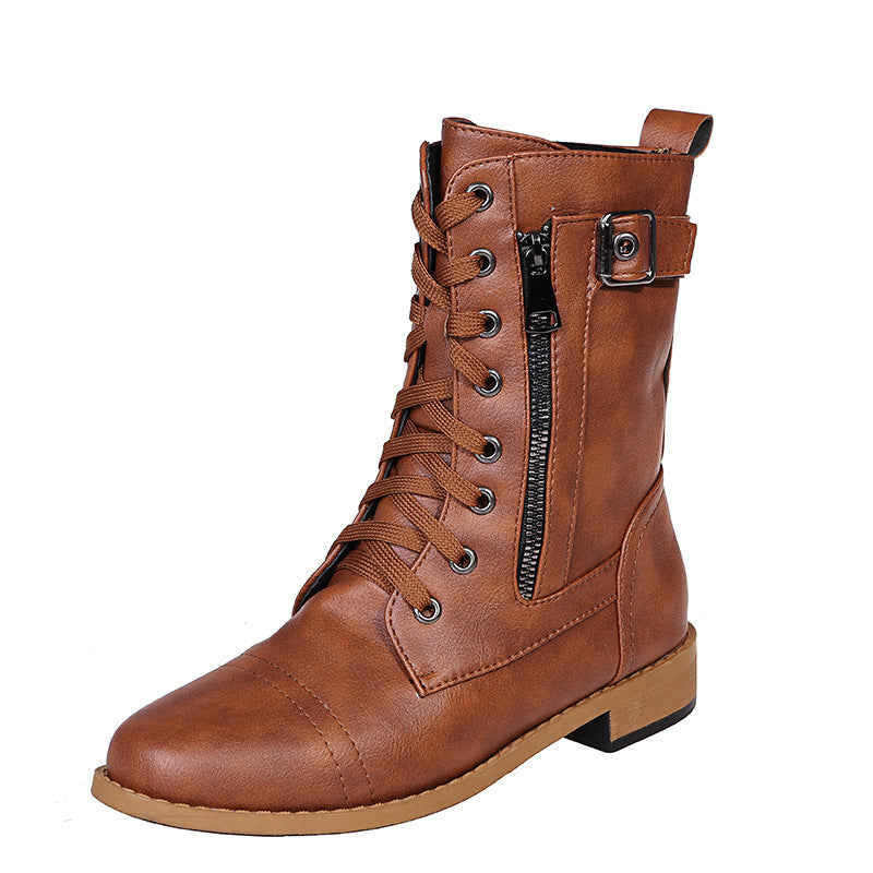 Bottines Britany à Lacets en Cuir PU - Piedis LTD Bottines Britany à Lacets en Cuir PU Bottines Piedis LTD Noir / 36 Piedis LTD Bottines