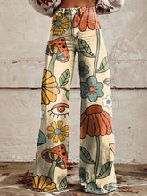 Zoey | Jean Évasé Imprimé Floral Rétro