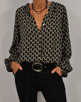 Joseline | Blouse Fluide À Motif Géométrique