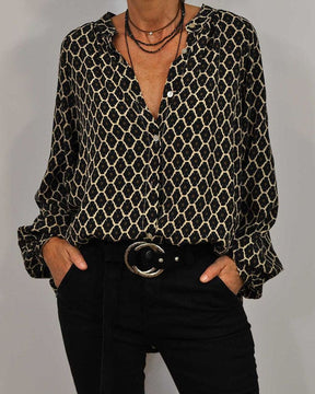 Joseline | Blouse Fluide À Motif Géométrique