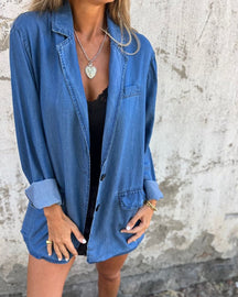 Mireia - Blazer En Denim décontracté 