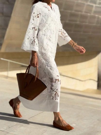 Lucille | Robe Oversize En Coton à Imprimé Artistique