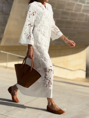 Lucille | Robe Oversize En Coton à Imprimé Artistique