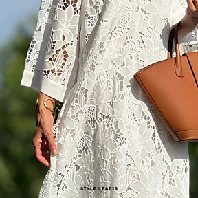 Lucille | Robe Oversize En Coton à Imprimé Artistique