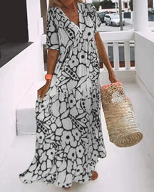 Francine | Robe D'Été Fluide en Viscose Soyeuse