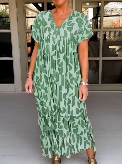 Inès | Robe Fluide À Encolure En V Pour Un Style Estival Élégant