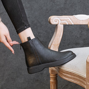 Luciana: Bottines en Cuir Véritable - Piedis LTD Luciana: Bottines en Cuir Véritable 0 Piedis LTD Noir Velours Plus / 35 Piedis LTD 0