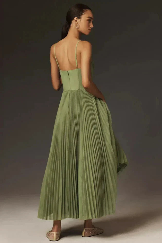 Lyka | Robe Midi En Tulle Plissé Élégant