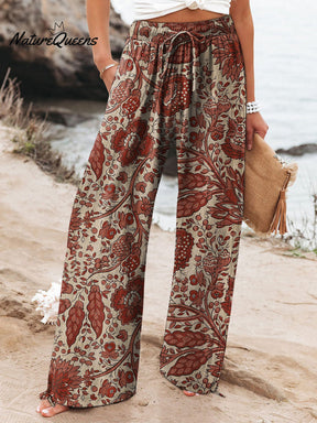 Agnes | Pantalon Large En Coton Imprimé Floral