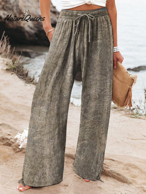 Agnes | Pantalon Large En Coton Imprimé Floral