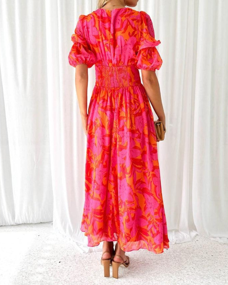 Derana | Robe Maxi Rouge Rose