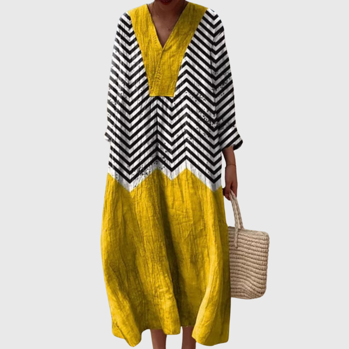 Vicky | Robe Fluide À Taille Froncée Et Imprimé Élégant