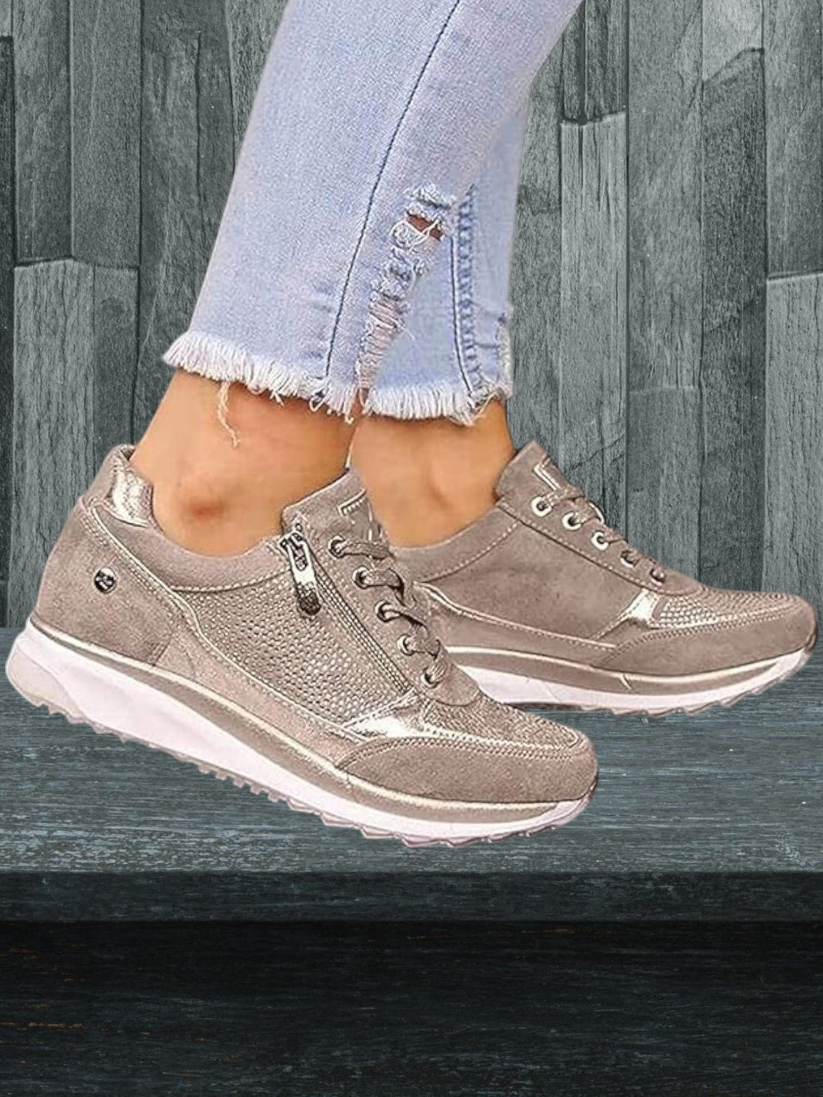 Lindy | Baskets Orthopédiques Zippées Pour Femme À Maintien Léger