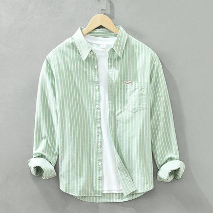 Maréa | Chemise D’Été En Lin Rayé Haut De Gamme