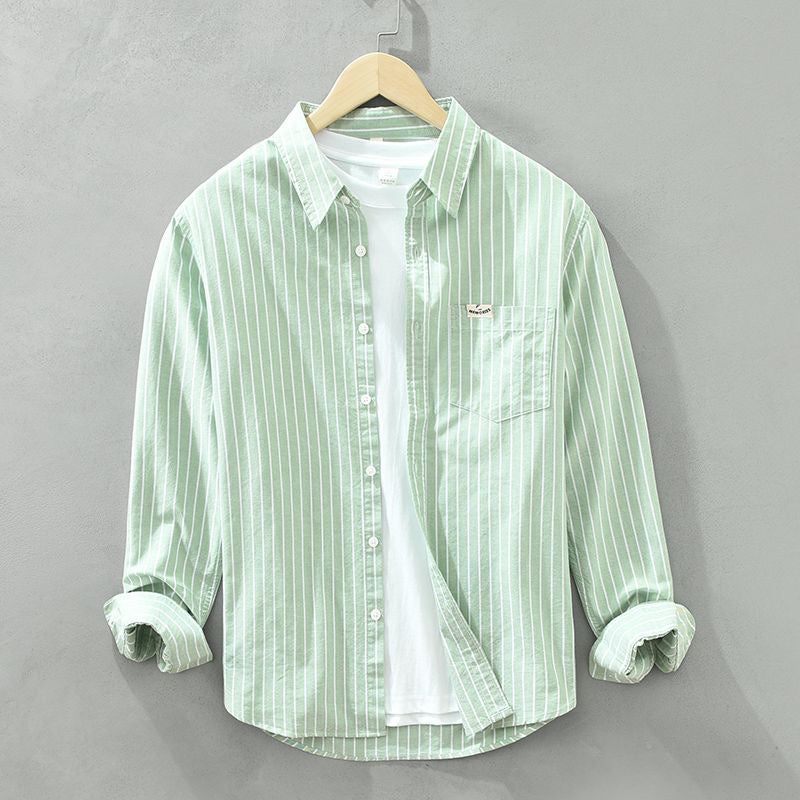 Maréa | Chemise D’Été En Lin Rayé Haut De Gamme