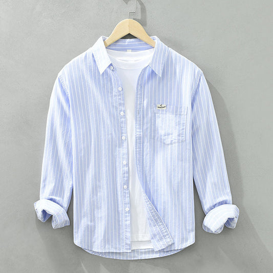 Maréa | Chemise D’Été En Lin Rayé Haut De Gamme
