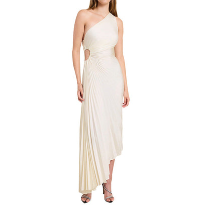 Zarelia | Robe Midi Plissée Asymétrique