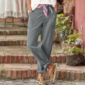 Mara | Pantalon Décontracté En Coton Avec Poches