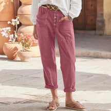 Mara | Pantalon Décontracté En Coton Avec Poches