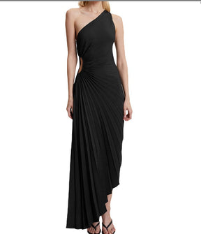 Zarelia | Robe Midi Plissée Asymétrique