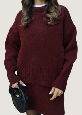 Gina | Ensemble Tricot Douillet Pour L’Hiver Avec Jupe Et Pull