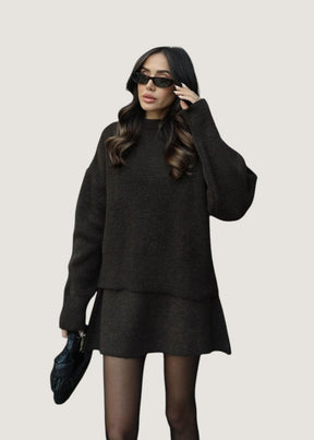 Gina | Ensemble Tricot Douillet Pour L’Hiver Avec Jupe Et Pull