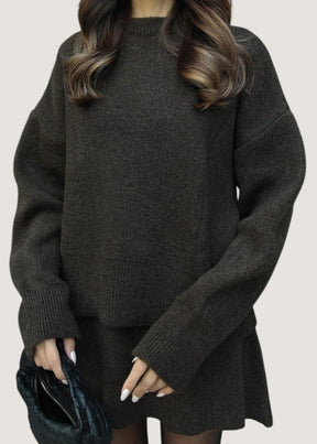 Gina | Ensemble Tricot Douillet Pour L’Hiver Avec Jupe Et Pull