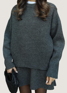 Gina | Ensemble Tricot Douillet Pour L’Hiver Avec Jupe Et Pull