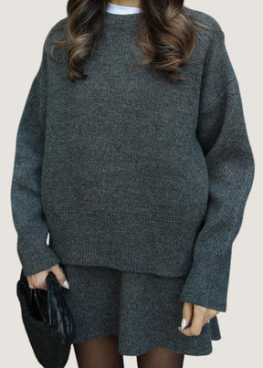 Gina | Ensemble Tricot Douillet Pour L’Hiver Avec Jupe Et Pull