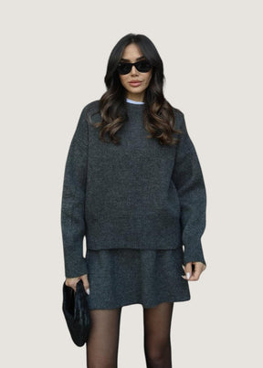 Gina | Ensemble Tricot Douillet Pour L’Hiver Avec Jupe Et Pull