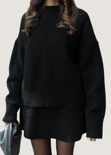 Gina | Ensemble Tricot Douillet Pour L’Hiver Avec Jupe Et Pull