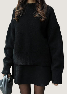 Gina | Ensemble Tricot Douillet Pour L’Hiver Avec Jupe Et Pull