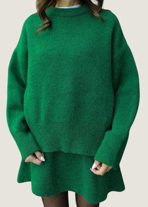 Gina | Ensemble Tricot Douillet Pour L’Hiver Avec Jupe Et Pull