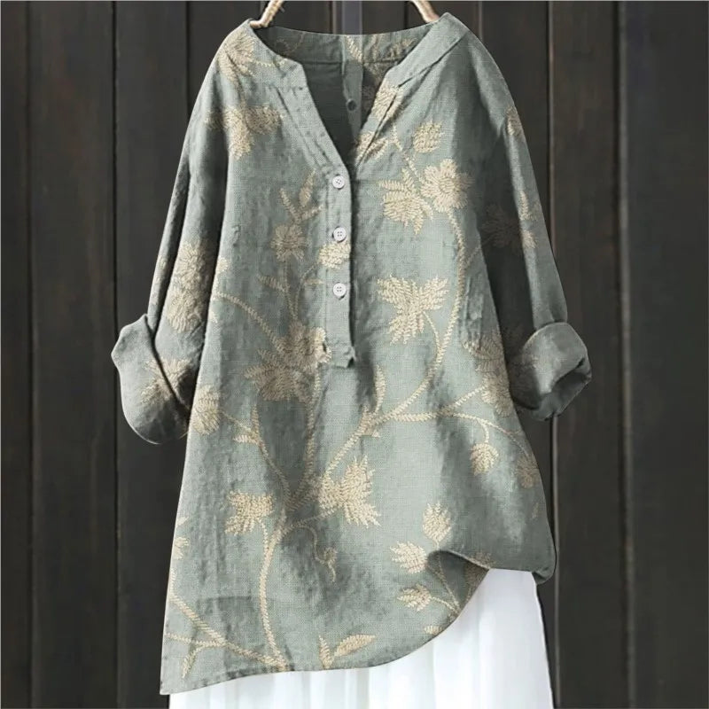 Martha | Blouse Longue Fleurie À Coupe Fluide Et Tissu Aéré