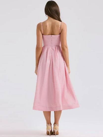 Corren | Robe Midi À Bretelles Et Encolure Ronde