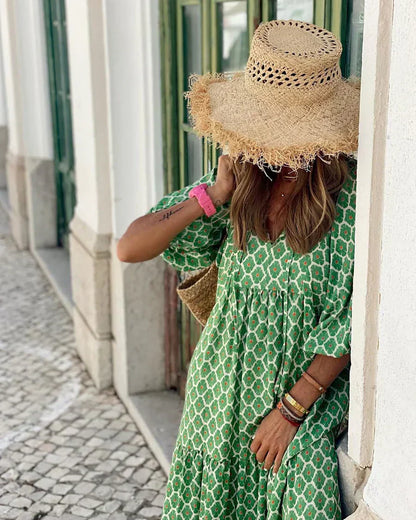 Melissa | Robe Maxi Bohème Avec Décolleté En V