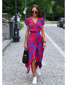 Jana | Robe Col En V Fleurie