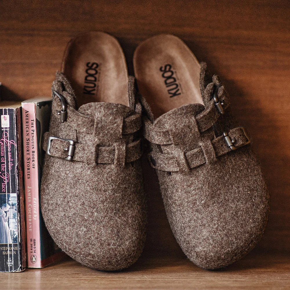 Kudos | Mules en Laine Respirante avec Boucles Ajustables