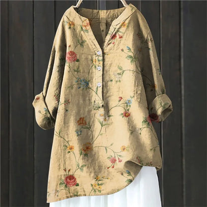 Martha | Blouse Longue Fleurie À Coupe Fluide Et Tissu Aéré