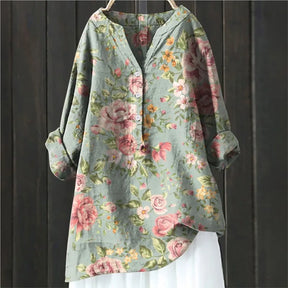 Martha | Blouse Longue Fleurie À Coupe Fluide Et Tissu Aéré