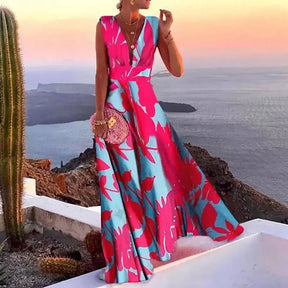 Vina | Robe Fleurie Sans Manches