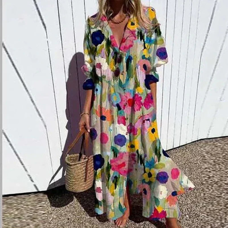 Elvina | Robe Bohème Élégante et Fluide pour Femme