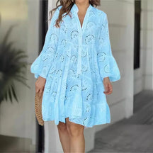 Mildred | Robe En Dentelle Avec Manches Bouffantes