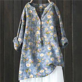 Martha | Blouse Longue Fleurie À Coupe Fluide Et Tissu Aéré