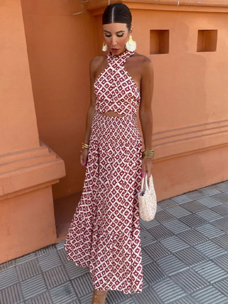 Serina | Robe Midi Froncée à Épaules Dénudées