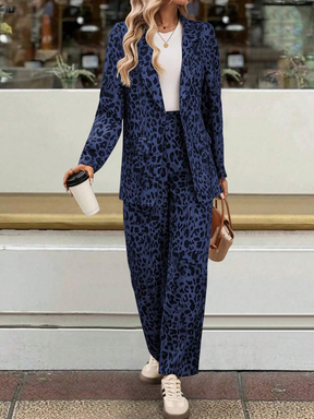 Loungewear Club – Ensemble Élégant à Imprimé Léopard