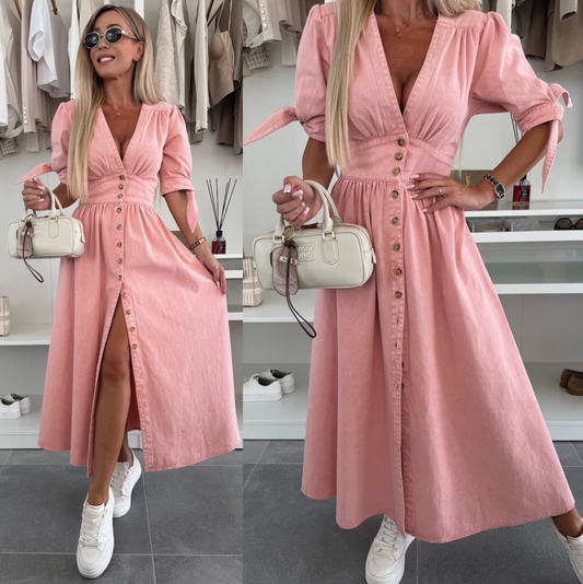 Ivanka - Robe En Denim Élégante