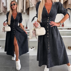 Ivanka - Robe En Denim Élégante