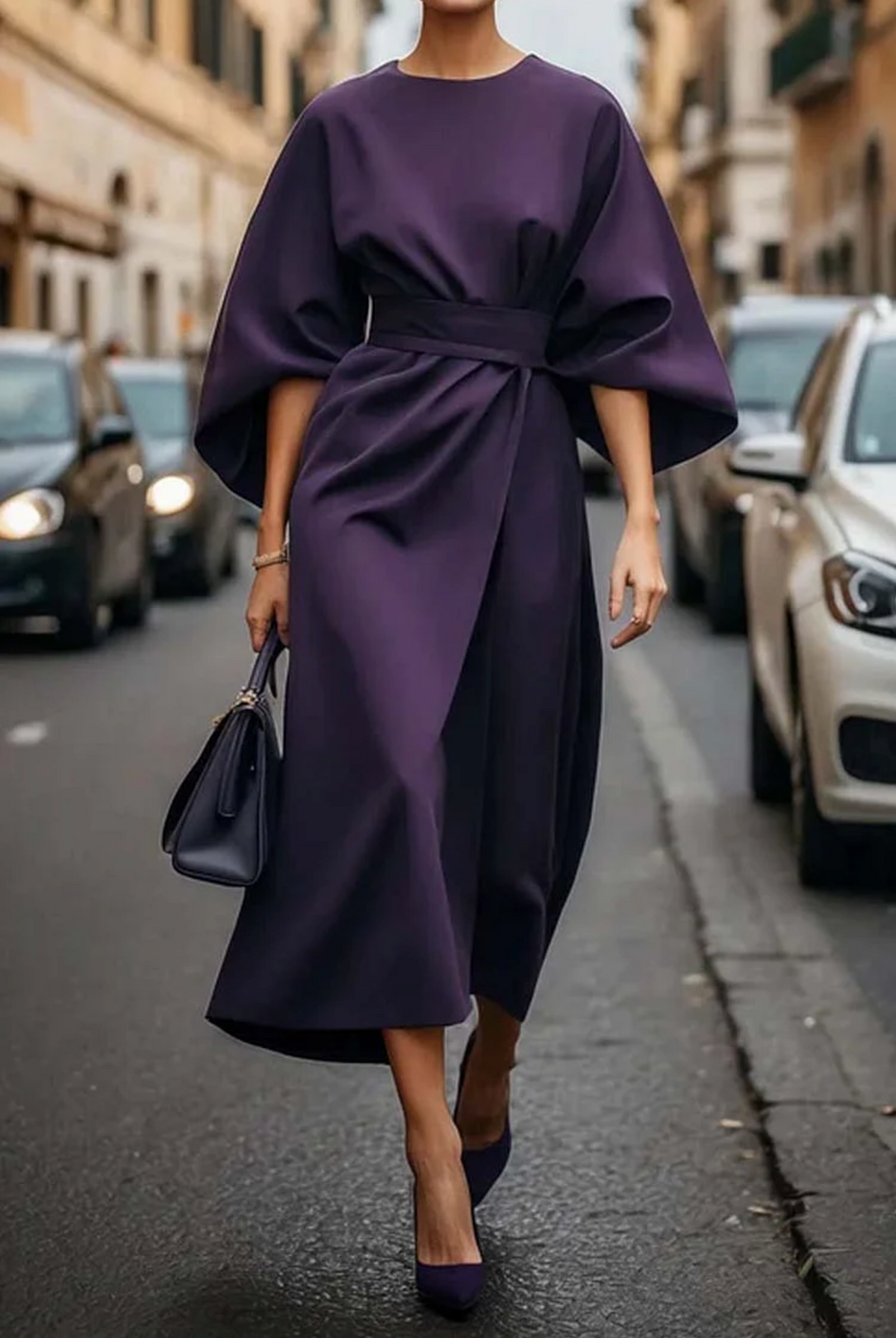 Sonia | Robe Élégante Avec Manches Lanterne