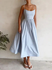 Corren | Robe Midi À Bretelles Et Encolure Ronde